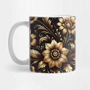 Gold Floral Illustration Mug